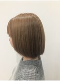 ・柔らかい色味と自然なストレート・【髪質改善】