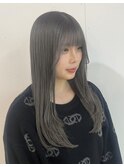 グレーカラー 顔まわりレイヤー