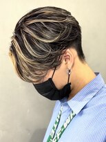 エルマーク 神戸三宮(L-MARK) ハイライトセンターパートメッシュダブルカラーツーブロック