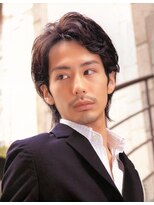 メンズサロン サンティエ 鹿児島中央駅店(Men's salon scintiller) 毛流れ緩めビジネスマン向けニュアンスパーマ