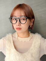 ガーデンヨコハマ(GARDEN YOKOHAMA)&nbsp;モーヴピンク　ミニボブ　外ハネ　ワイドバング　ダークレッド