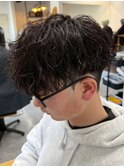 宇都宮メンズカットメンズパーマ波巻きスパイラルパーマツイスパ