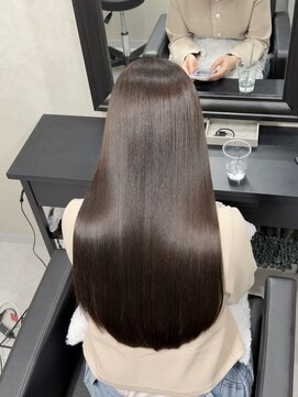 ローヴ 梅田(L'aube) 髪質改善 スーパーロング ワンレングス レイヤー 韓国風巻き