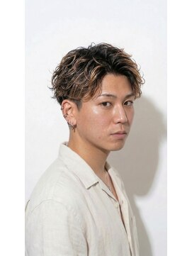 リベルテ グリット(Liberte Grit) 大人気メンズショートフェザーパーマツーブロックカッコいい