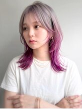 エル セルカ 高田馬場(el CERCA) シルバーグレージュ×パープルグラデーションカラー