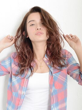 アース 国立店(HAIR&MAKE EARTH) ピンクグラデーションウェーブ【EARTH国立店】