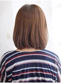 ナチュラルカールのカジュアルボブ