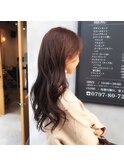 【ehre hair】栗色カラー×ゆる巻きカール