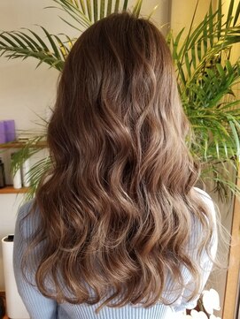 ヘアーリゾート マハナ(HAIR RESORT MAHANA) 【hair resort MAHANA平岩】ハイライトグレージュ×ラフウェーブ