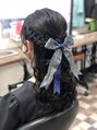 アローヘアー 浜松町店(Arrow Hair) リボンの編み込みヘアセット