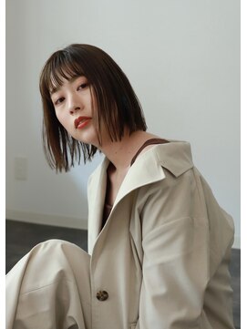 ルラン(RuLaN) 切りっぱなしストレート×アッシュベージュ2