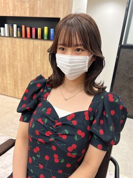 ルオーブ(L'aube) 韓国ヘア☆顔まわりカットでくびれミディアムヘア