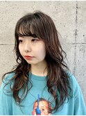 レイヤーロングヘア