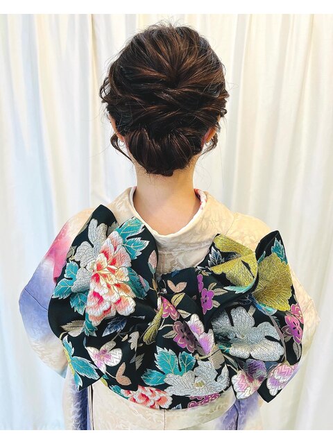 和装ヘアセット＋ママ振着付け