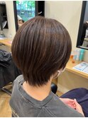丸みショート×ハイライトカラー
