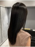 髪質改善　縮毛矯正　ストレート　黒髪