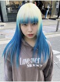 【RITZY】blonde × cyan Blue