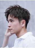 天神スパイキーショートアップバングツイストスパイラルパーマ