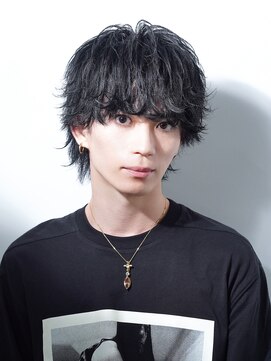 アルファ 新宿(alpha) サーフカール/ 刈り上げセンターパート/ブルーブラック[新宿駅]