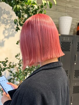 ヲタク(wotaku.) ピンクカラーピンクヘアーハイトーンダブルカラーケアブリーチ