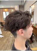 メンズ　ニュアンスパーマ　ヘッドスパ　眉毛　ツイストパーマ