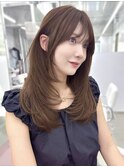 ワンカールで可愛い！レイヤーカット×ブラウンカラー