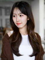 レノラ 本町(LENORA)&nbsp;☆フェミニンロング大人かわいいぱっつん前髪レイヤーカット小顔