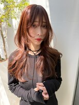 サンプラス(san+)&nbsp;【マユコ】ウェーブヘアレイヤーカット顔まわりカットくびれヘア