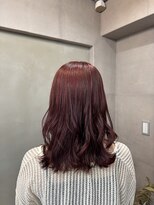ファビ 渋谷(Fab)&nbsp;くびれヘア/暗めカラー/アプリコットオレンジ/縮毛矯正