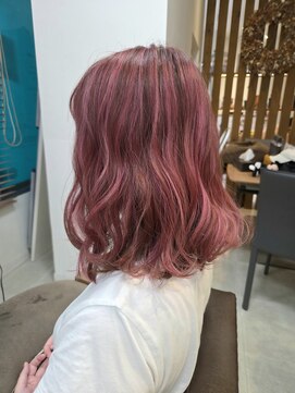 フラココ 荻窪店(hurakoko trico) 30代/ママさん/ピンク系ハイライト/デザインカラー