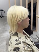 ユウル 横浜(juhl.)&nbsp;メンズウルフホワイトブロンドブリーチ抜きっぱなしダブルカラー