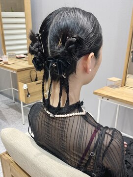 オーセンヘア(AUTHEN.HAIR) お呼ばれアレンジ　ボブでもできるアップヘア◎