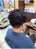 メンズツーブロック刈り上げスパイラルパーマ