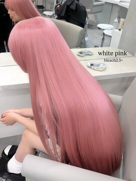 ベレーザ 渋谷(BELEZA) 17703髪質改善ホワイトピンクボルドーカラーワインレッドロング