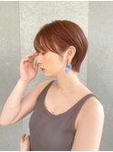 ハンサムショート/丸みショートボブ/20代30代40代50代/顔周り