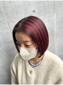 ワンホンレイヤー/ミルクティーブロンド/ダークブルー/下北沢