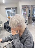 ハイライト/マッシュパーマ/ウルフ/アッシュブラック