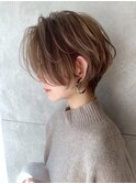絶壁解消☆イルミナカラー×大人ショートボブ
