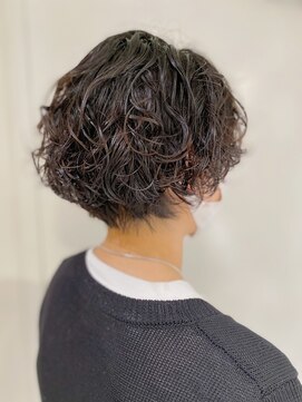 アンドチル 渋谷(AND CHILL) ショートボブ×しっかりカール【AND CHILL渋谷】