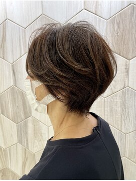 ビューティドレッセヤマノ 池袋パルコ(Beauty Dresse YAMANO) 【白髪ぼかし】大人ショートボブ×ハイライト