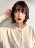 大人可愛い20代30代40代マッシュウルフレイヤー×ラテベージュ