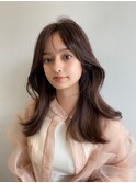 2way前髪 韓国ヘア くびれ巻き 顔まわり レイヤーカット