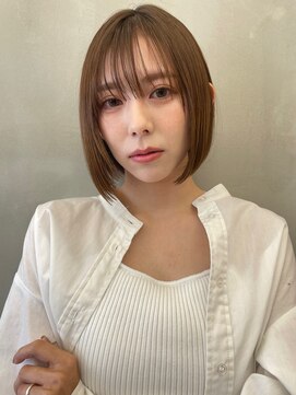 ロンドルーチェ 心斎橋(Lond luce) 韓国前髪顔周り×切りっぱなしボブ【心斎橋/髪質改善】