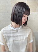 ボブ/ロブ/切りっぱなし/前髪/顔周りカット/銀座一丁目