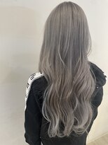 リフ(LIF by MIRROR TALK)&nbsp;ホワイティグレージュロングウェーブカール