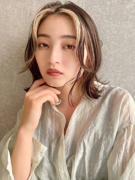 アッシュ 笹塚店(Ash) ミニウルフ/くすみブルー/イヤリングカラー/韓国ヘア[U24/笹塚]