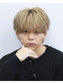 [men's]シースルーカルマ  フェザーマッシュ フェザーパーマ/柏