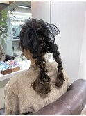 フワッフワプードルたいなポニーテールの編み下ろし