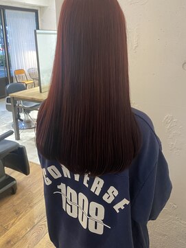 カウチ 板橋本町店(kauti) ブリーチなしチェリーレッドカラー！