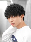 メンズショート　ツイストスパイラルパーマ　メンズパーマ